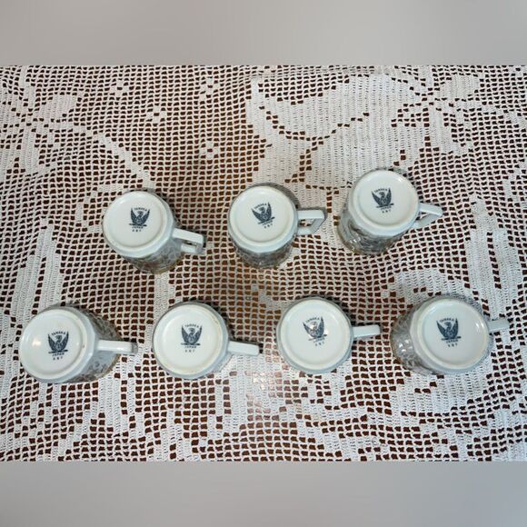 Set of 7 vintage Japanese tea cups || TANAKA demitasse teacups || Espresso cups - Picture 12 of 12